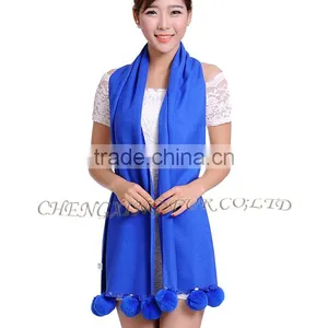 CX-B-P-42B Latest Lady Fashion Plain Pashmina Cheap Wholesale Shawls thumbnail-3