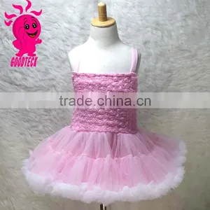 Wholease Kids Birthday Party Dress Handmade Rose Flower Girl Dresses Party Dress in Stock thumbnail-2
