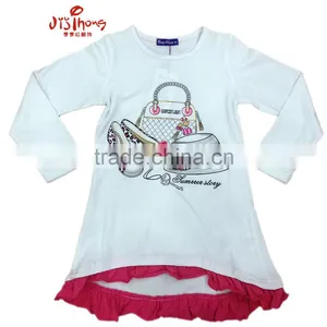 Baby Girls Tshirts White Clothing Wholesale Kids Fashion t Shirt 2015 Design thumbnail-1