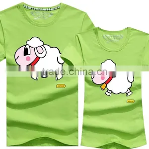Custom Made Cheap Unique Lovely Cartoon Couple T-Shirts thumbnail-2