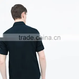 2015 Linen Cotton Classic Collar Solid Color Contrast Ribbon Breathable Fabric Latest Design for Holiday thumbnail-6