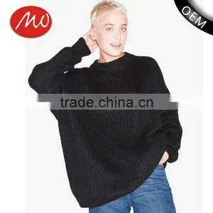 Casual Pure Color Cashmere Pullover Thick Loose Top Brand Sweaters for Wholesale thumbnail-1