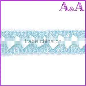China Wholesale 7.2cm Embroidered Black and White Net Lace Trim Ribbon Sewing Decor thumbnail-2