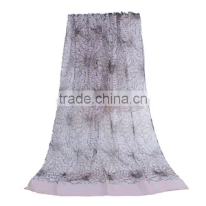 Voile Scarves & Wraps Rectangle Light Brown Halloween Cobweb Bulk Scarves thumbnail-1
