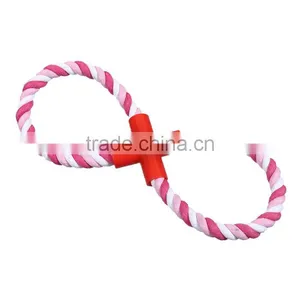 Plastic & Cotton Pet Products Chew Molar Toy Durable Infinity Symbol Fuchsia thumbnail-1