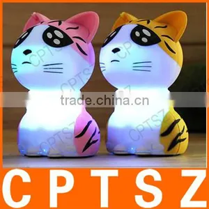 Creative New Mini Portable Cell Phone Cartoon Kitten Small Stereo Wireless Bluetooth Speakers M3 thumbnail-1