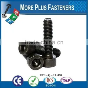 Made in Taiwan Plain Alloy Steel Black Oxide Metric Stainless Steel Socket Head Cap Screw thumbnail-1