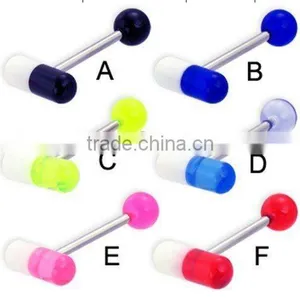 Body Pill Tongue Bar Piercing Jewelry thumbnail-1