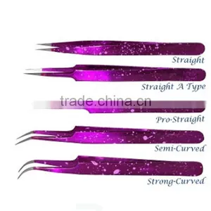 Speckled Pink Eyelash Extension Tweezers/ Best Quality Quality Lash Extension Tweezers thumbnail-1