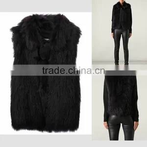 YR881 Tongxiang Fur Garment Factory Women New Arrival Knit Fox Fur Vest thumbnail-1