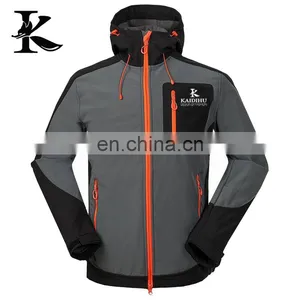 Breathable Hiking Jacket Men's Water Resistant Hooded Softshell Jacket thumbnail-1