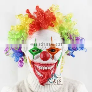 Scary Horror Clown Mask With Wigs thumbnail-1