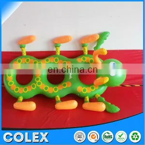 Inflatable Baby Float Boat Carpenterworm Shape Animals Swimming Ring Safty PVC Material thumbnail-1