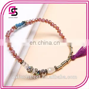 European Style Simple Macrame Environmental Glass Bean Bracelet thumbnail-5