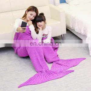 Hot Sale Custom Logo Adult Children Mermaid Tail Blanket thumbnail-4