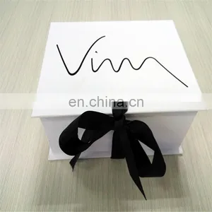 Popular !!! Pure White Christmas Packaging/christmas Gift Box With Bow Closure thumbnail-1