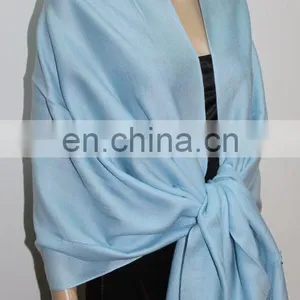 Stole With Silk and Wool Solid Color Pattern (JDS-043_55#. ) thumbnail-1