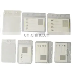 Square Personalised Wholesale Cheap Transparent Top Quality Factory PVC Staff ID Card Holder in Bulk, Professional Supplier thumbnail-2
