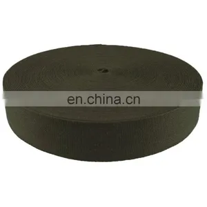 2 Inch Dark Olive Drab Green Cotton Webbing thumbnail-1