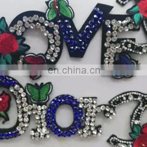 Luxury Letter Flower Sequin Beaded Patches Embroidery Flower Bead Applique Patch thumbnail-5
