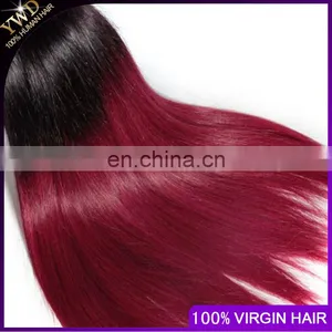 100% Human Ombre Hair Red Human Hair Weaving, Brazilian Ombre Weave Hair, Human Hair Weave Ombre Hair thumbnail-6