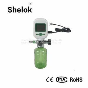 Medical Oxygen Inhaler Flow Meter With Humidifier With LCD Display thumbnail-1