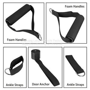 Hot Fashion Exercise Resistance Workout Fitness Band 5 Level Latex Tubes Set thumbnail-5