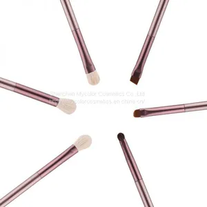Factory Customized Hot 6pcs High Quality Wool Hair Portable Eyeshadow Brush Makeup Brush Set ODM&OEM thumbnail-5