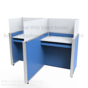 Lifting Hidden Screen Test Center Desk Study Carrel Desktop Panel Reduce Noise Library Cubicle Language Lab Table For Office thumbnail-3
