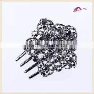 Crystal Flower Hair Comb Jewelry For Bridal Hair Accessories thumbnail-2