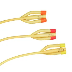 6Fr - 30Fr Medical Disposable 2-way Latex Foley Catheter 100% Medical Silicone Coated Catheter thumbnail-1