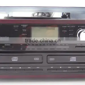 Good Price Turntable cd Radio Record Cassette Bluetooth USB SD Player for Sale thumbnail-6