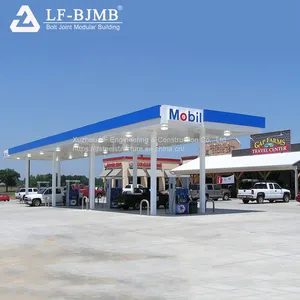 LF Steel Structure Gas Station Canopy Construction Price For Petrol Station Canopy thumbnail-4