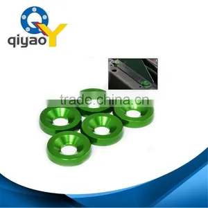 Aluminum Fender Washers 10 Piece/set Fender Washer Engine Dress Up Washers And Bolt For Hond 10mm Bolt Hole thumbnail-2