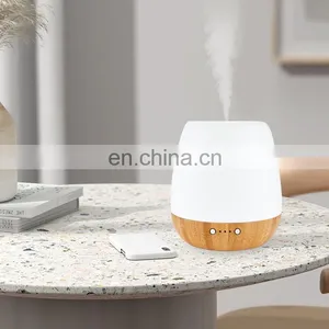 Essential Oil Diffuser Handmade Grass&White Oak Wood Aromatherapy Humidifier With Adjustable Mist Mode&Night Light thumbnail-5