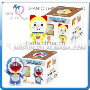 Mini Qute Bonnie 2 Styles Kawaii Boy Anime Doraemon Dorami DIY Cartoon Model Building Block Plasticine Clay Educational Toy thumbnail-1