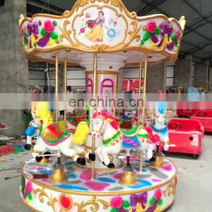 Fairground Musical Carousel Equipment 6 Seats Amusement Rides thumbnail-1