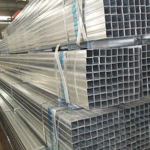 S275jr 1x1 Inch 20mm 30mm Hot-dip Galvanized Mild Steel Square Rectangular Tube Gi Hollow Section Steel Tube thumbnail-5
