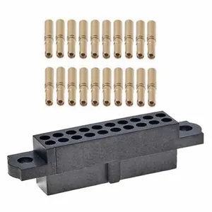 M80-4711205 6+6 Pos. Female Receptacle DIL Straight 24-28 AWG Cable Connector Kit, no Jackscrews, Gold thumbnail-2
