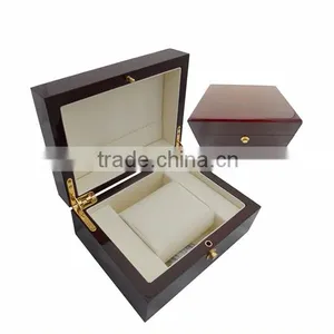 Wholesale China OEM Supply Wooden Hinged Jewelry Watch Box Handmade W1195 thumbnail-1