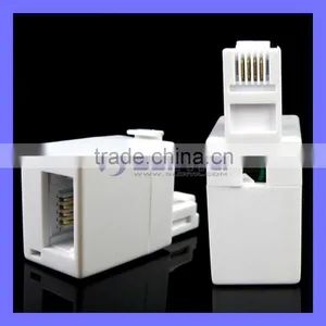 US RJ11 Socket to UK BT Telephone Plug Adapter Converter thumbnail-1