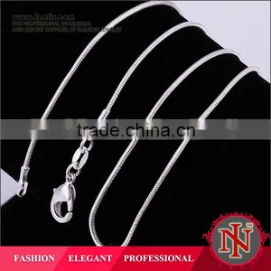 2014 SGS Certified 2014 Classy Silver Snake Chain Necklace C008 Quality Choice thumbnail-1