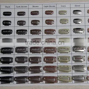 Hair Accessories U-shape Metal Clip For Hair Extension T-type Clips For Clip Hair Extension 6-10Teeth Metal Clips Hair Extension thumbnail-1