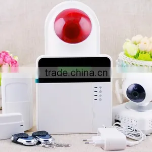 3 Years'warranty APP Home Gsm Alarm System Wireless With Yellow LCD , RFID/SMS Intruder Alarm System thumbnail-1