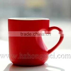 DIY 2015 New High Quality 11oz Sublimation Color Changing Mug Heart Shape Handle thumbnail-4