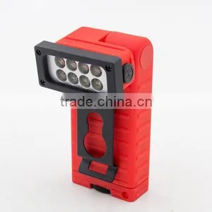 2015 Head Foldable 8 LED Small Magnetic Work Light With Clip thumbnail-2