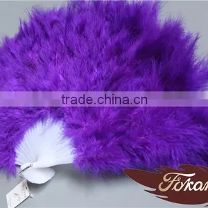Wholesale Feather Fan Turkey Feather Fan For Party Dance Show thumbnail-3