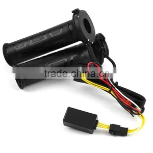 Black 7/8" Motos Motorcycle Handlebar Electric Hot Heated Grips Handle Handlebar Warmer Manillar Motocicleta thumbnail-1