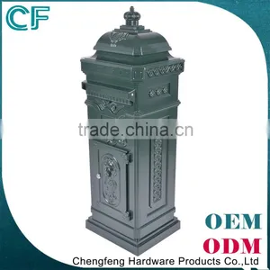 The Most Popular Style In Europe Foshan Manufacturer Lion Ornament Green Lockable Fence Mailbox From China thumbnail-3