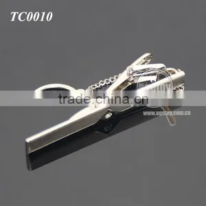 Wholesale Gentleman Silver Simple Necktie Tie Clip Bar Pin Practical Men Style Metal Blank Cheap Tie Clips thumbnail-1